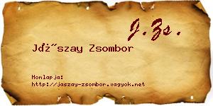 Jászay Zsombor névjegykártya