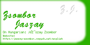 zsombor jaszay business card